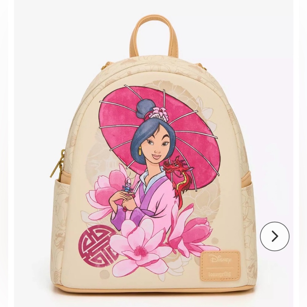 Loungefly Disney  NWT Mulan Parasol Mini Backpack